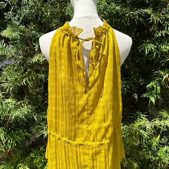 Ted Baker Drawstring Halter Top in Chartreuse - Picture 3 of 6